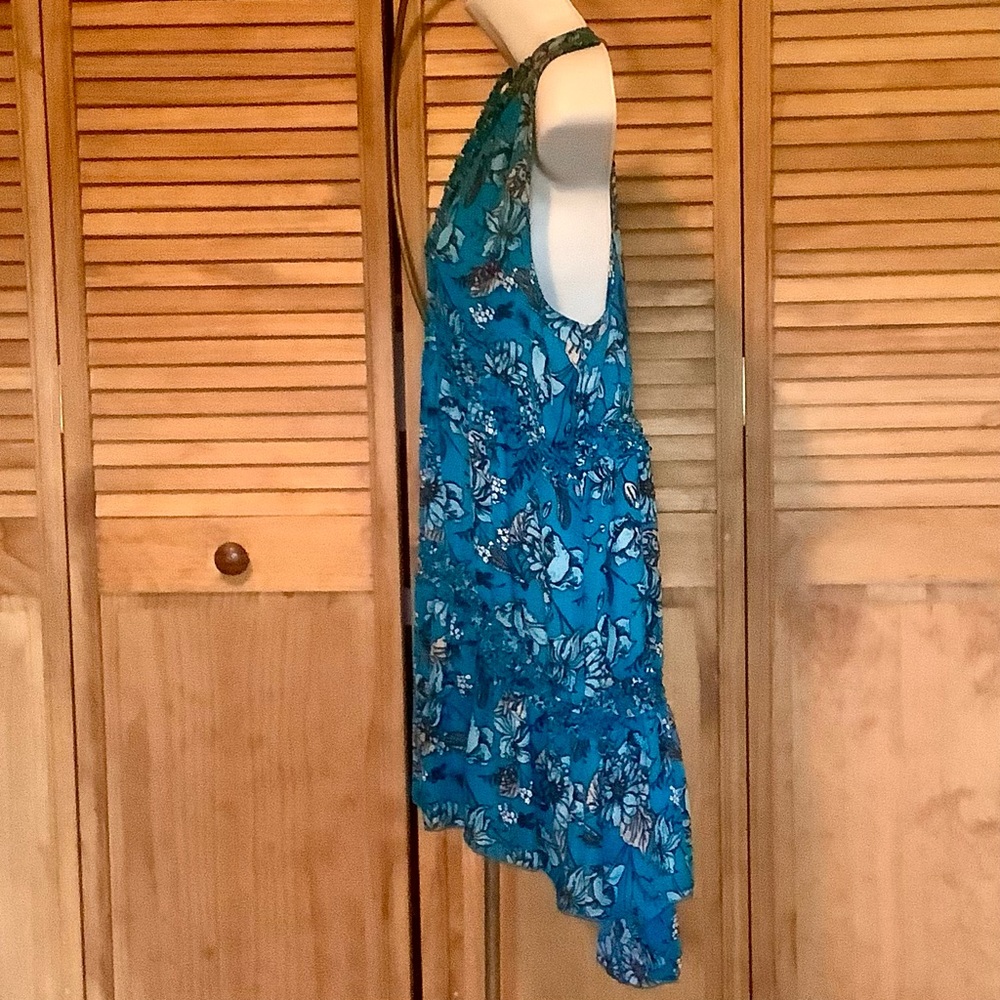 K. Jordan Tank Top tunic blouse long back hem Vee neck Large - Picture 6 of 9